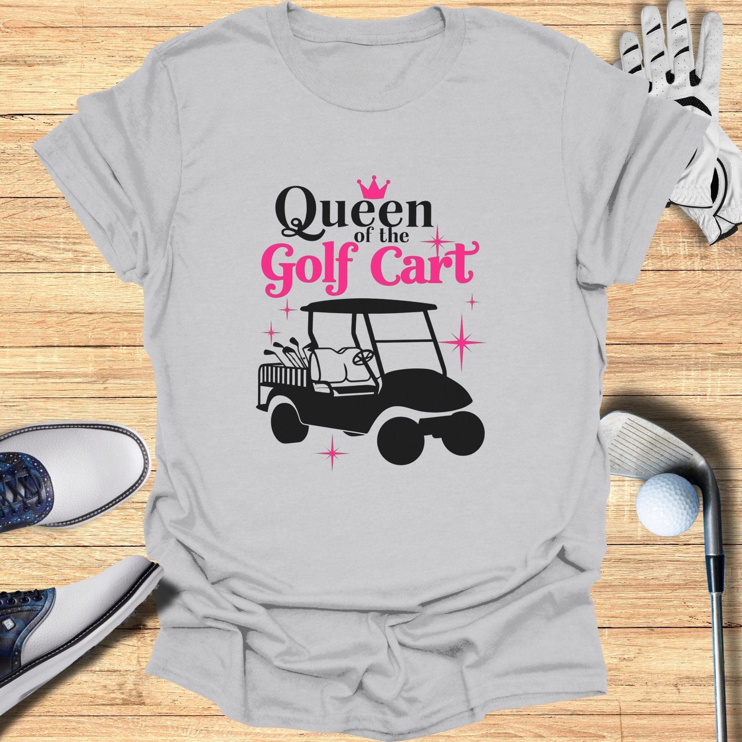 Queen of the Golf Cart T-Shirt - Funny Golf Tee by Swing Epic