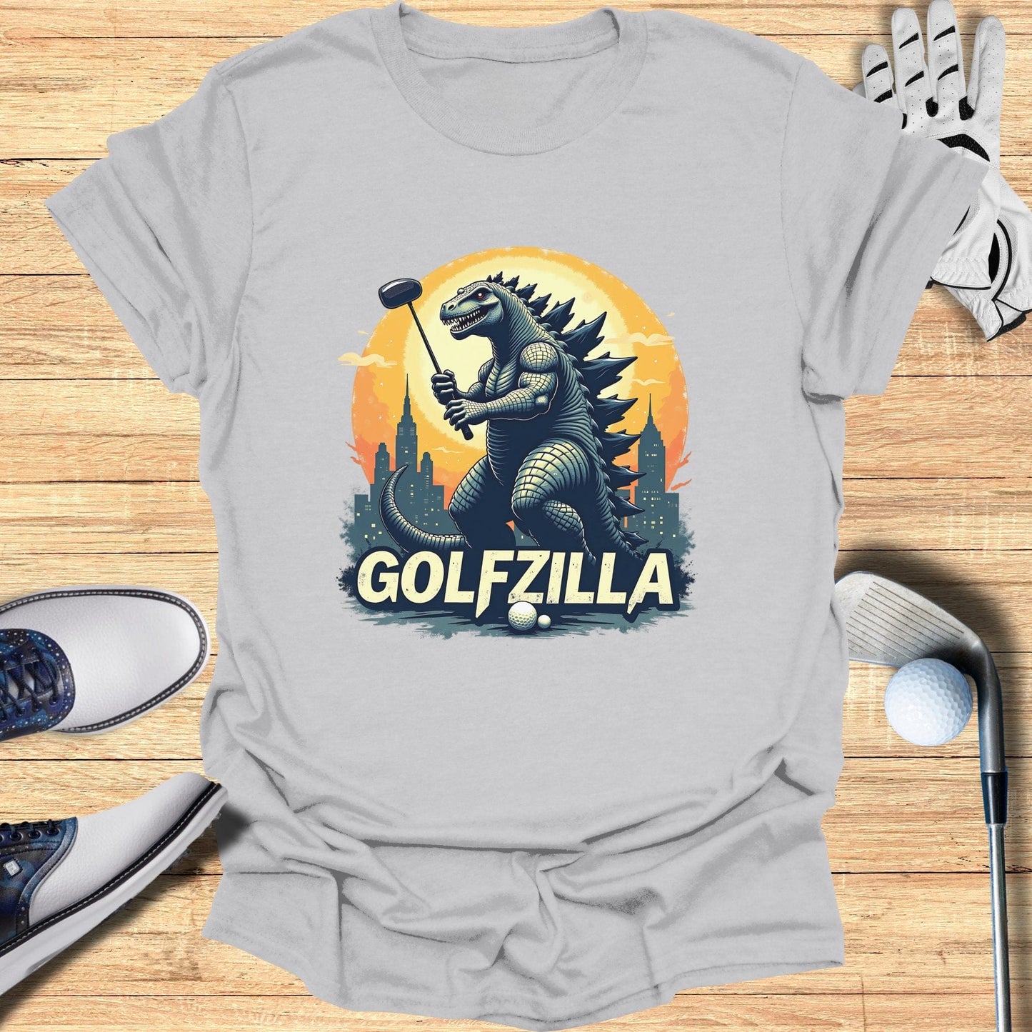 Golfzilla T-Shirt - Funny Golf Tee by Swing Epic