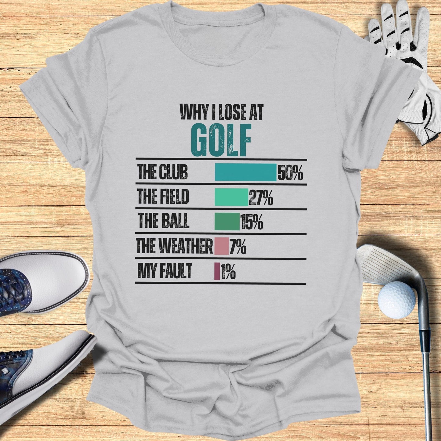 Why I Lose At Golf T-Shirt - Funny Golf Tee by Swing Epic