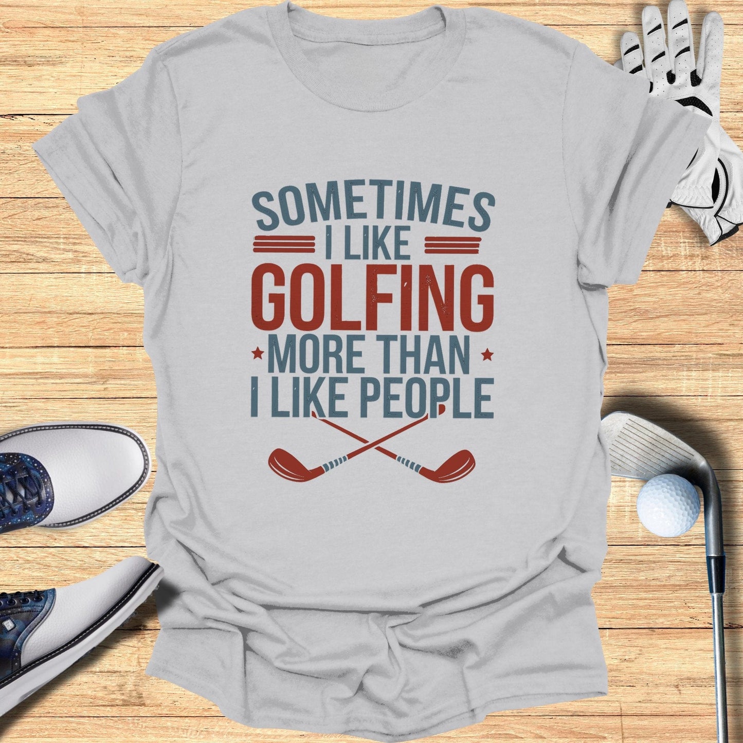 Sometimes I Like Golfing T-Shirt - Funny Golf Tee by Swing Epic