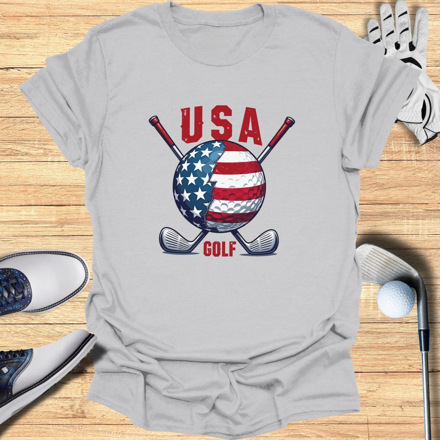 Patriotic USA Golf T-Shirt - Funny Golf Tee by Swing Epic