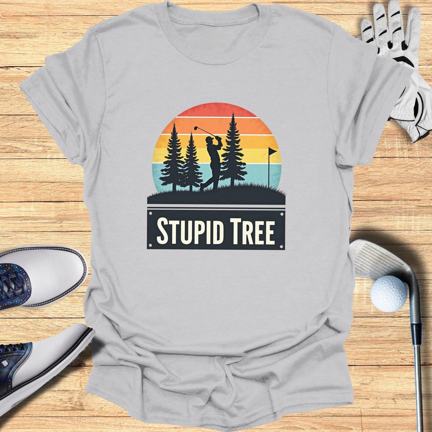 Stupid Tree Golf Humor T-Shirt - Funny Golf Tee by Swing Epic