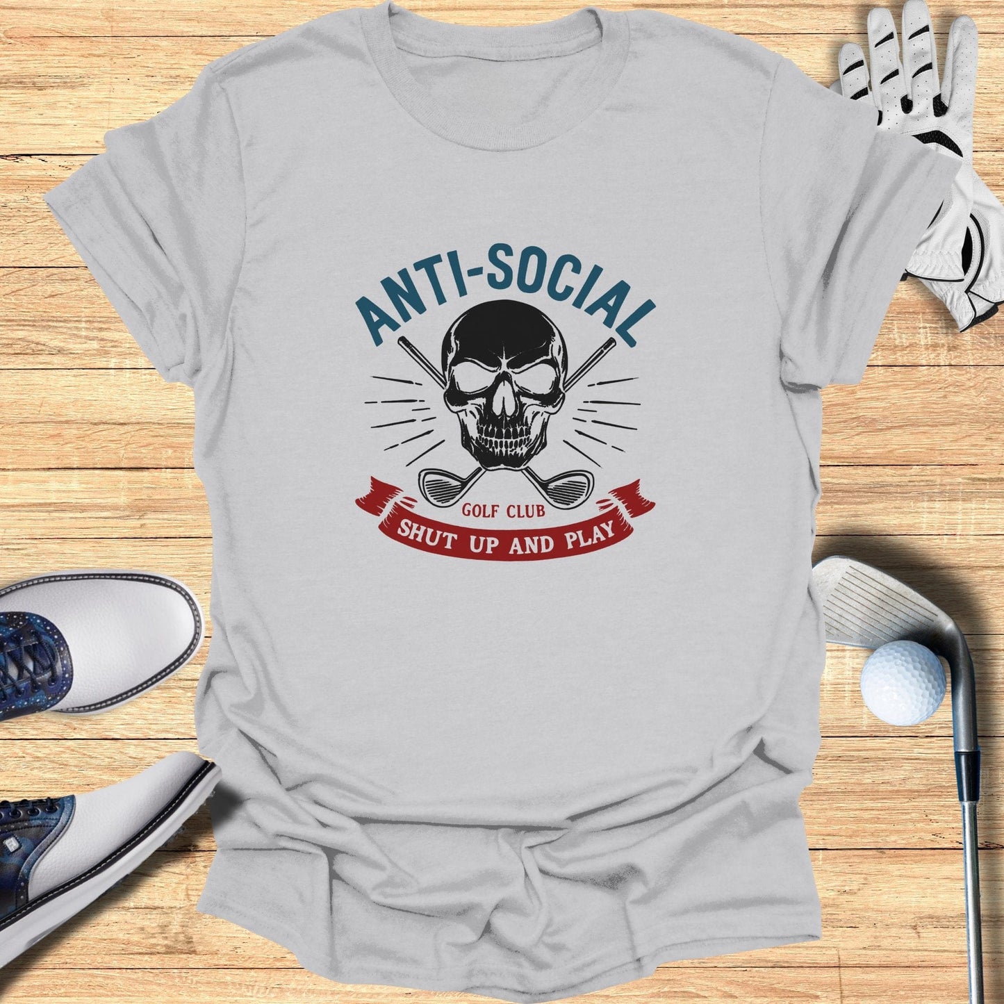 Anti-Social Golf Club T-Shirt - Funny Golf Tee by Swing Epic
