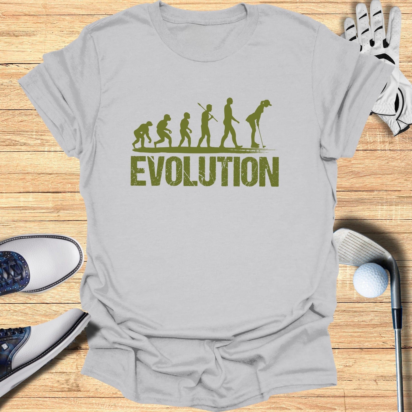 Evolution of Golf T-Shirt - Funny Golf T-Shirt by SwingEpic