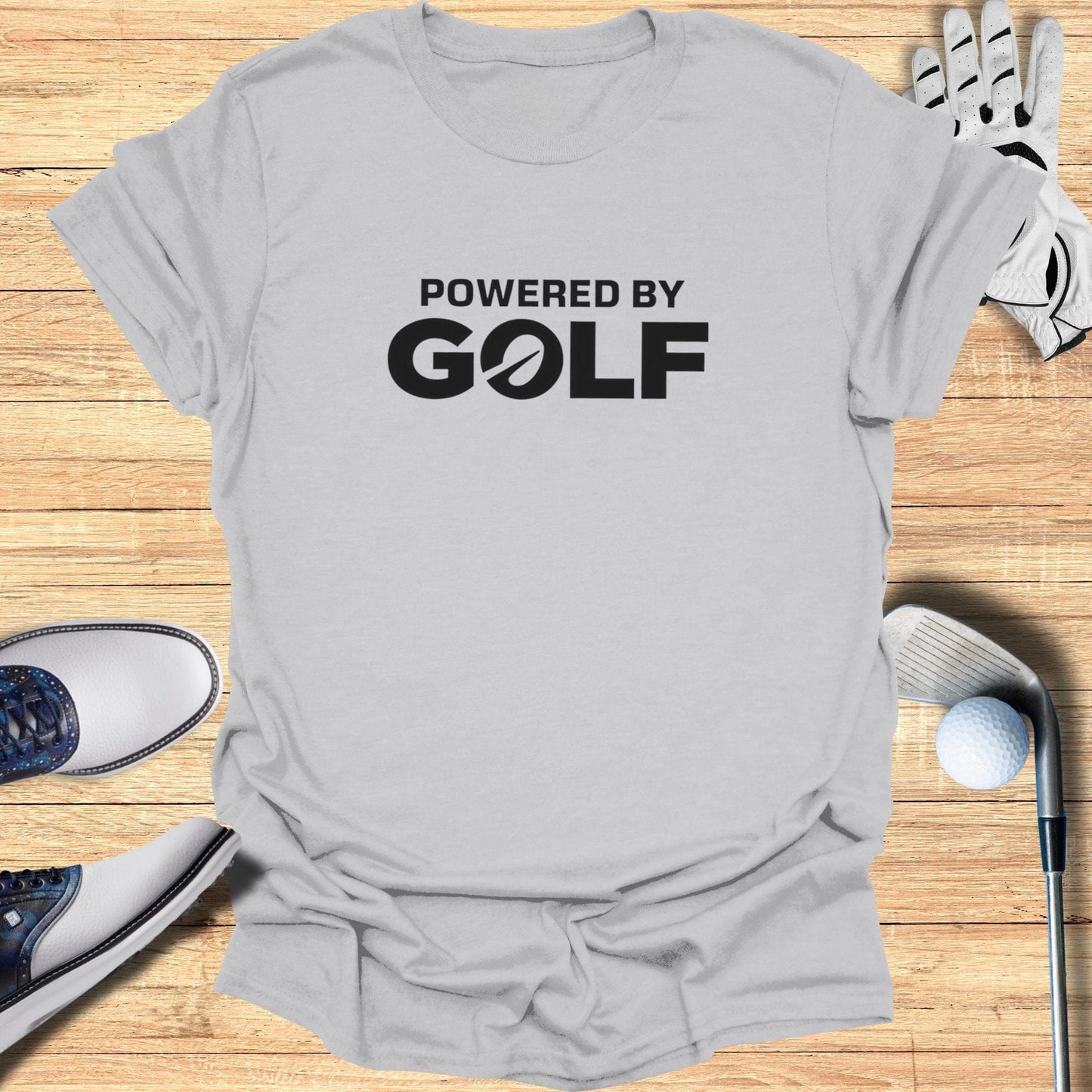 Powered by Golf T-Shirt - Funny Golf Tee by Swing Epic