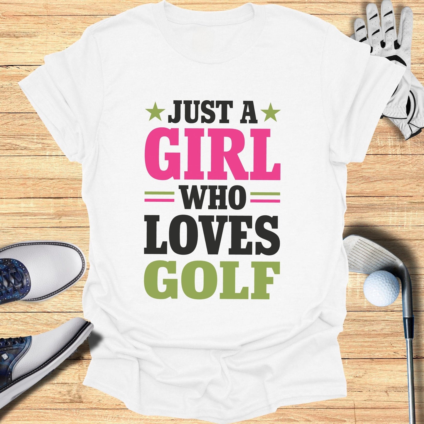 Just a Girl Who Loves Golf T-Shirt - Funny Golf Tee by Swing Epic
