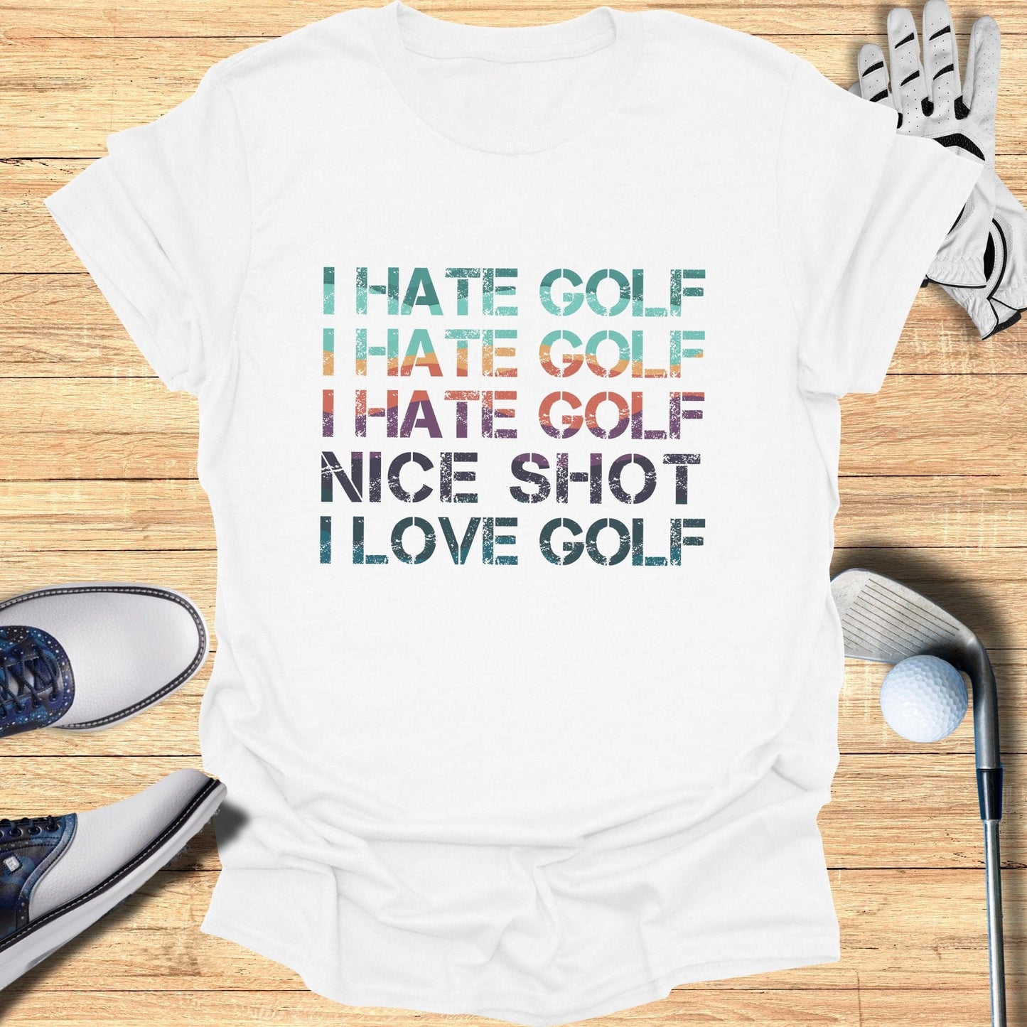 I Hate Golf, I Love Golf T-Shirt - Funny Golf Tee by Swing Epic