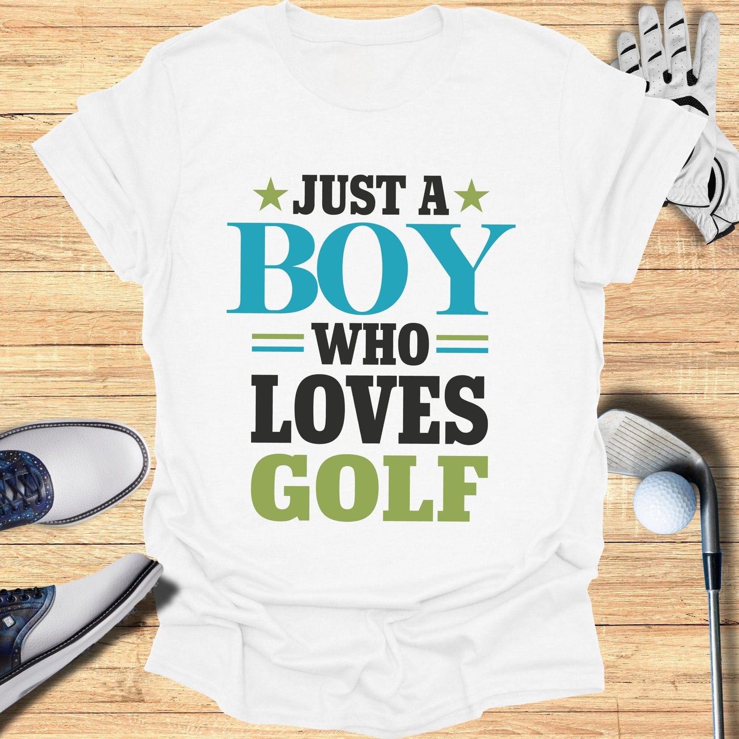 Just a Boy Who Loves Golf T-Shirt - Funny Golf Tee by Swing Epic