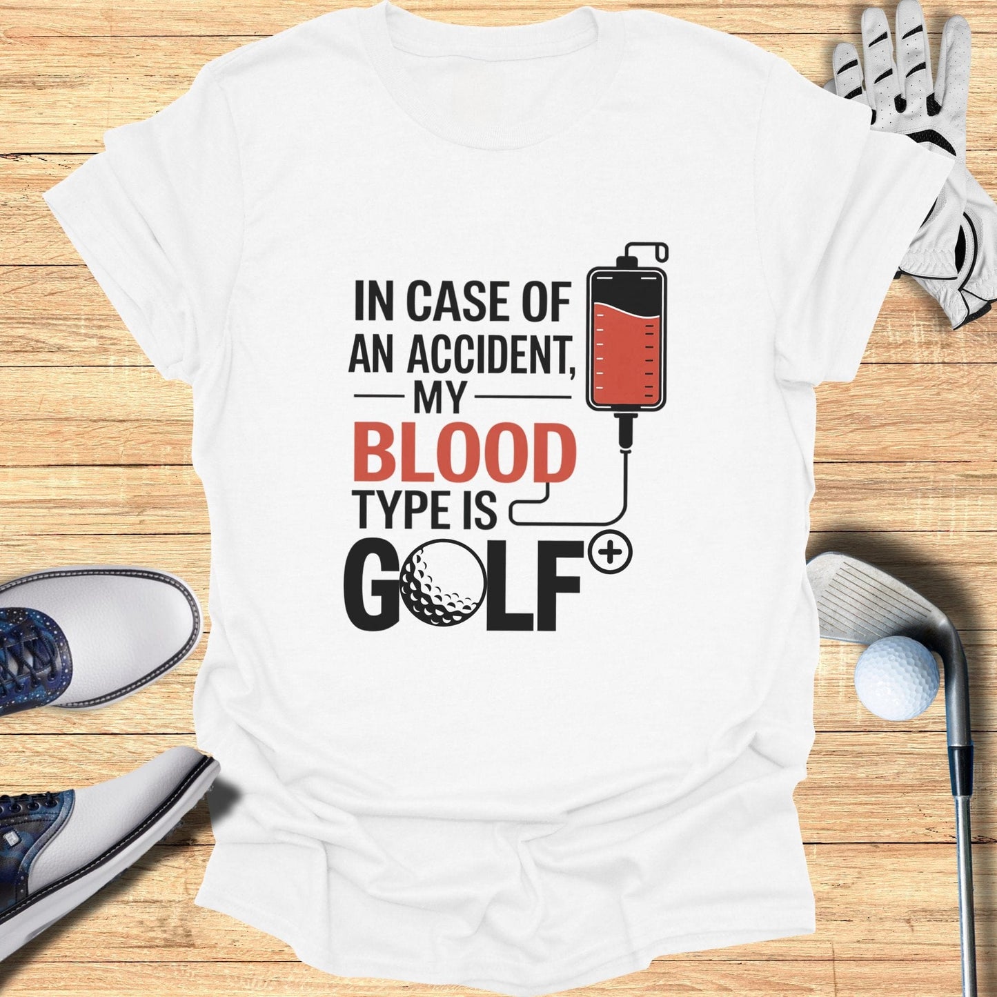 In Case Of An Accident T-Shirt - Funny Golf Tee by Swing Epic