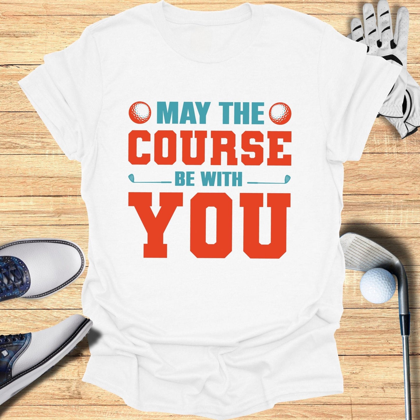 May the Course Be With You T-Shirt - Funny Golf T-Shirt by SwingEpic