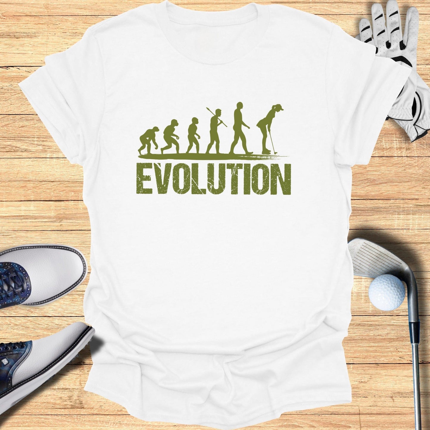Evolution of Golf T-Shirt - Funny Golf T-Shirt by SwingEpic