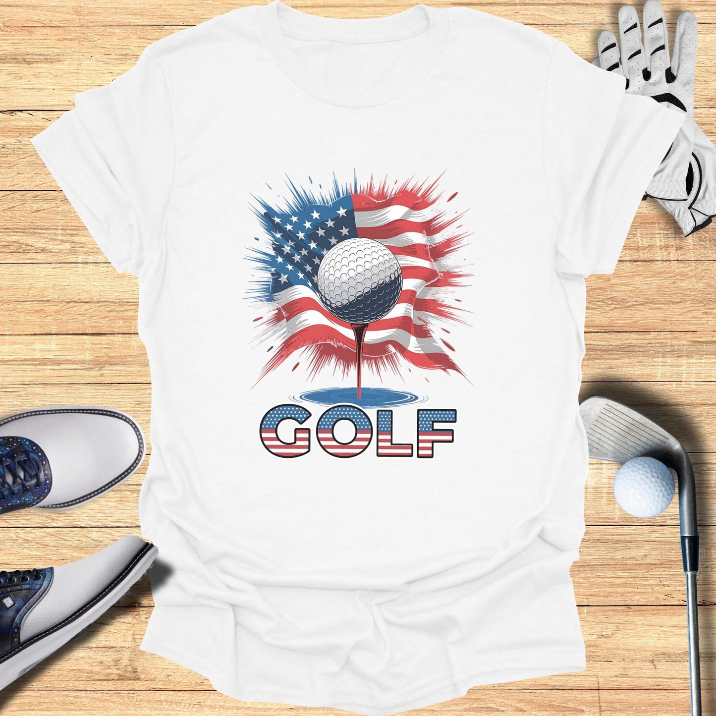 Stars & Stripes Golf Ball T-Shirt