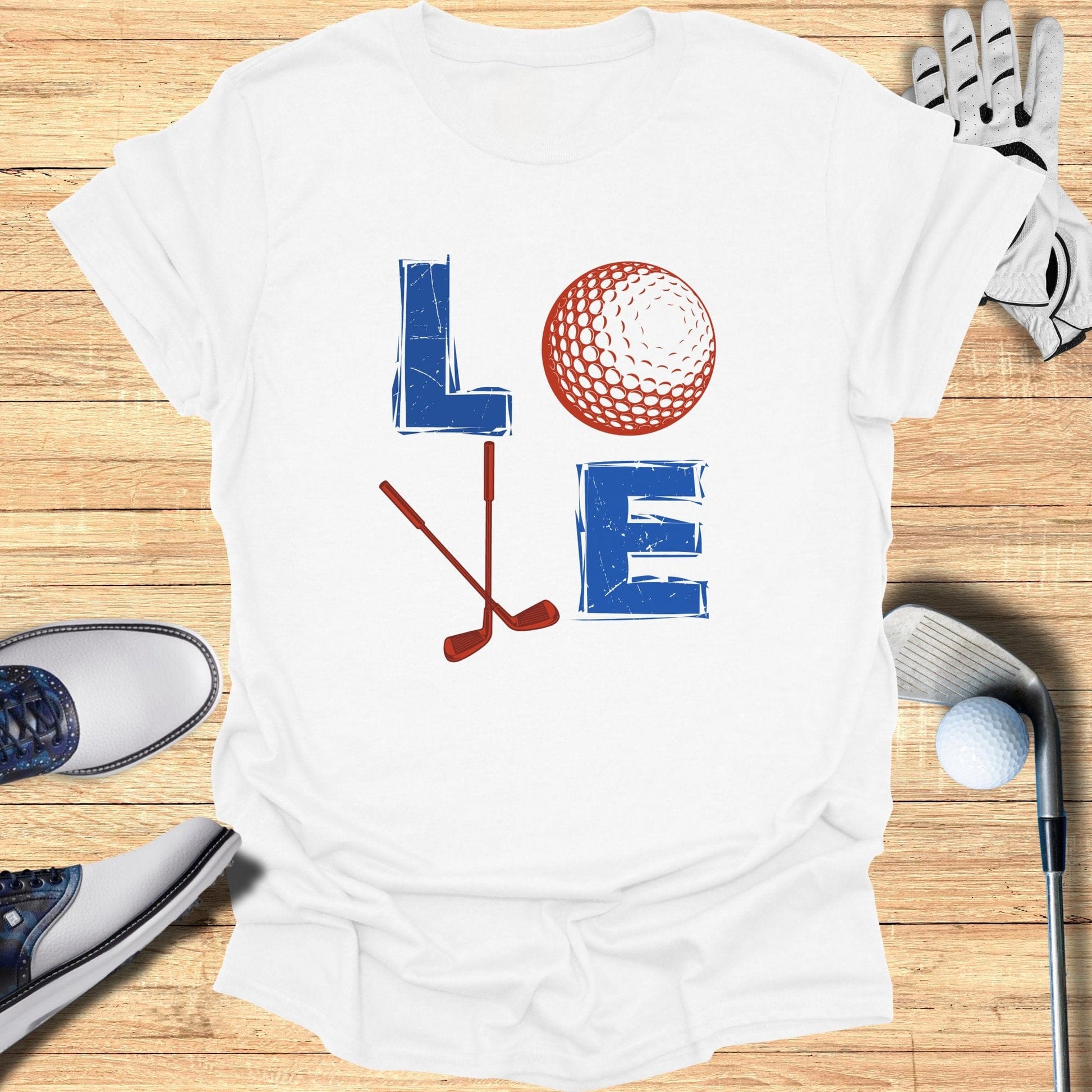 Retro Golf Love T-Shirt - Funny Golf Tee by Swing Epic