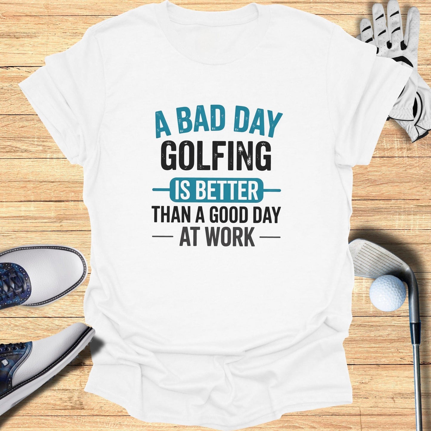 Bad Golf > Good Work T-Shirt - Funny Golf Tee by Swing Epic