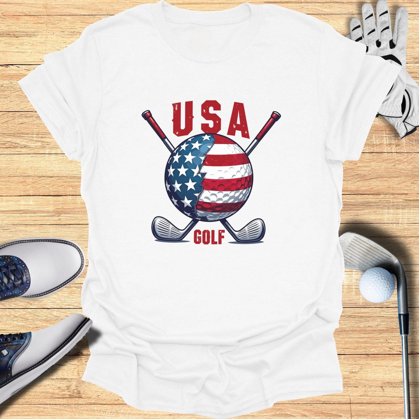 Patriotic USA Golf T-Shirt - Funny Golf Tee by Swing Epic