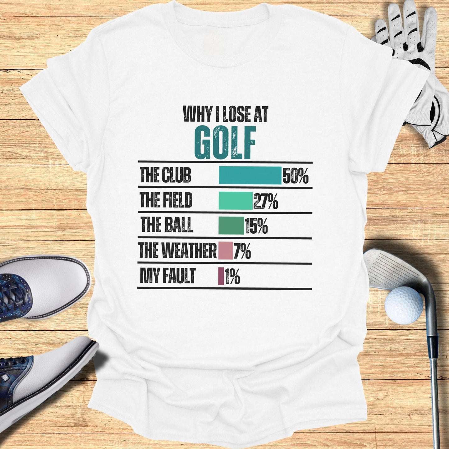 Why I Lose At Golf T-Shirt - Funny Golf Tee by Swing Epic