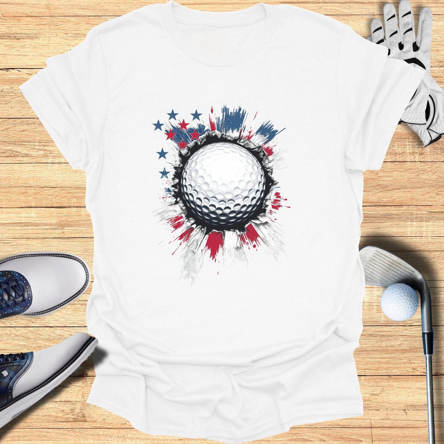 Stars, Stripes & Shanks T-Shirt - Funny Golf Tee by Swing Epic