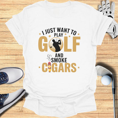 Golf And Cigars T-Shirt - Funny Golf Tee by Swing Epic