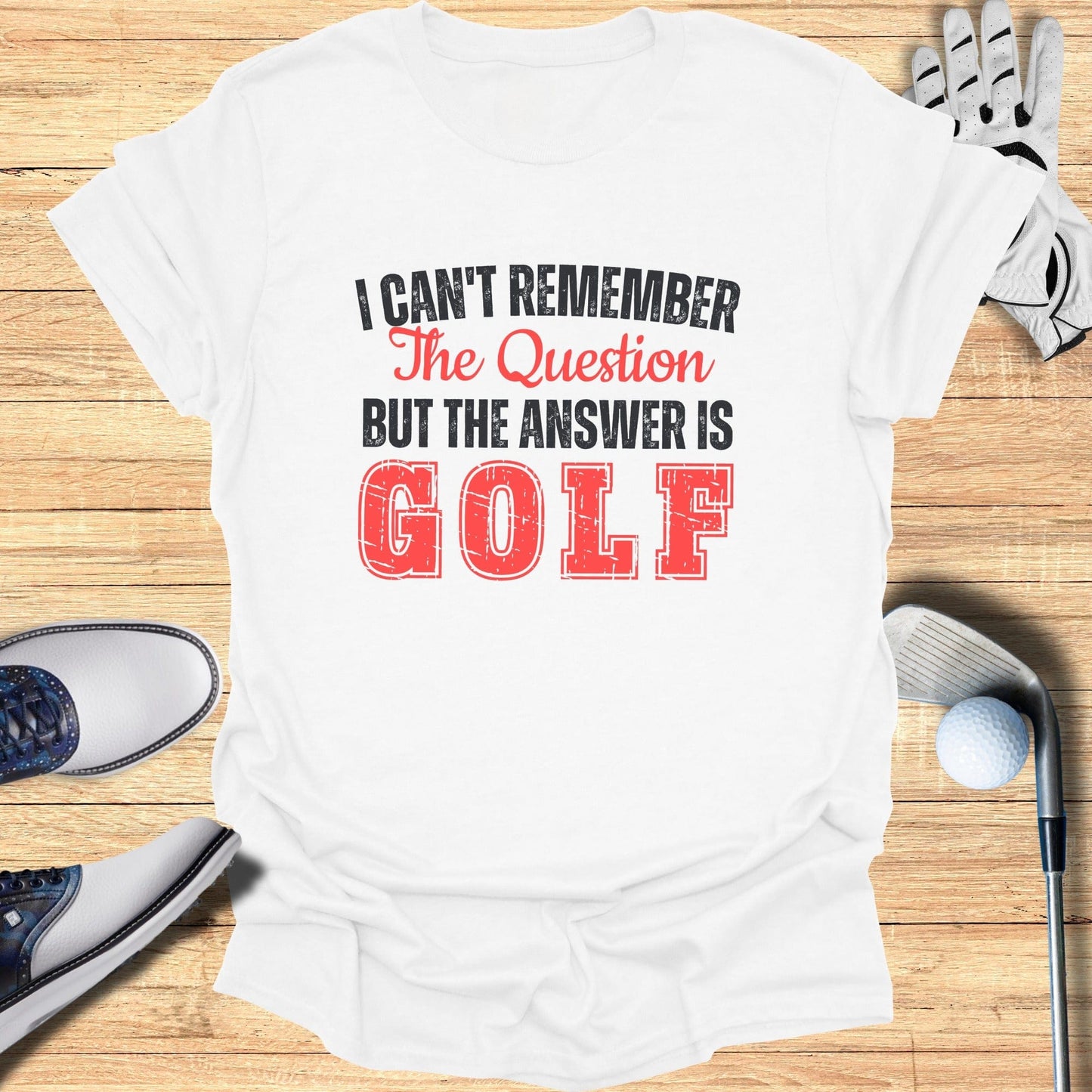 The Answer Is Golf T-Shirt - Funny Golf Tee by Swing Epic