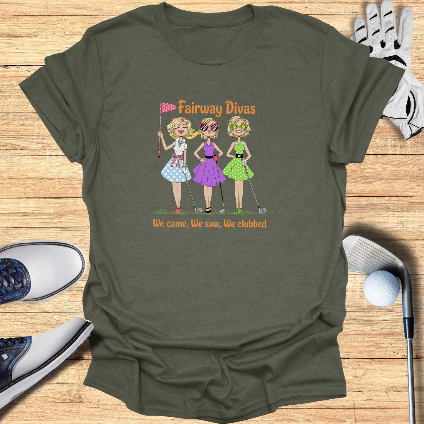 Fairway Divas T-Shirt - Funny Golf Tee by Swing Epic