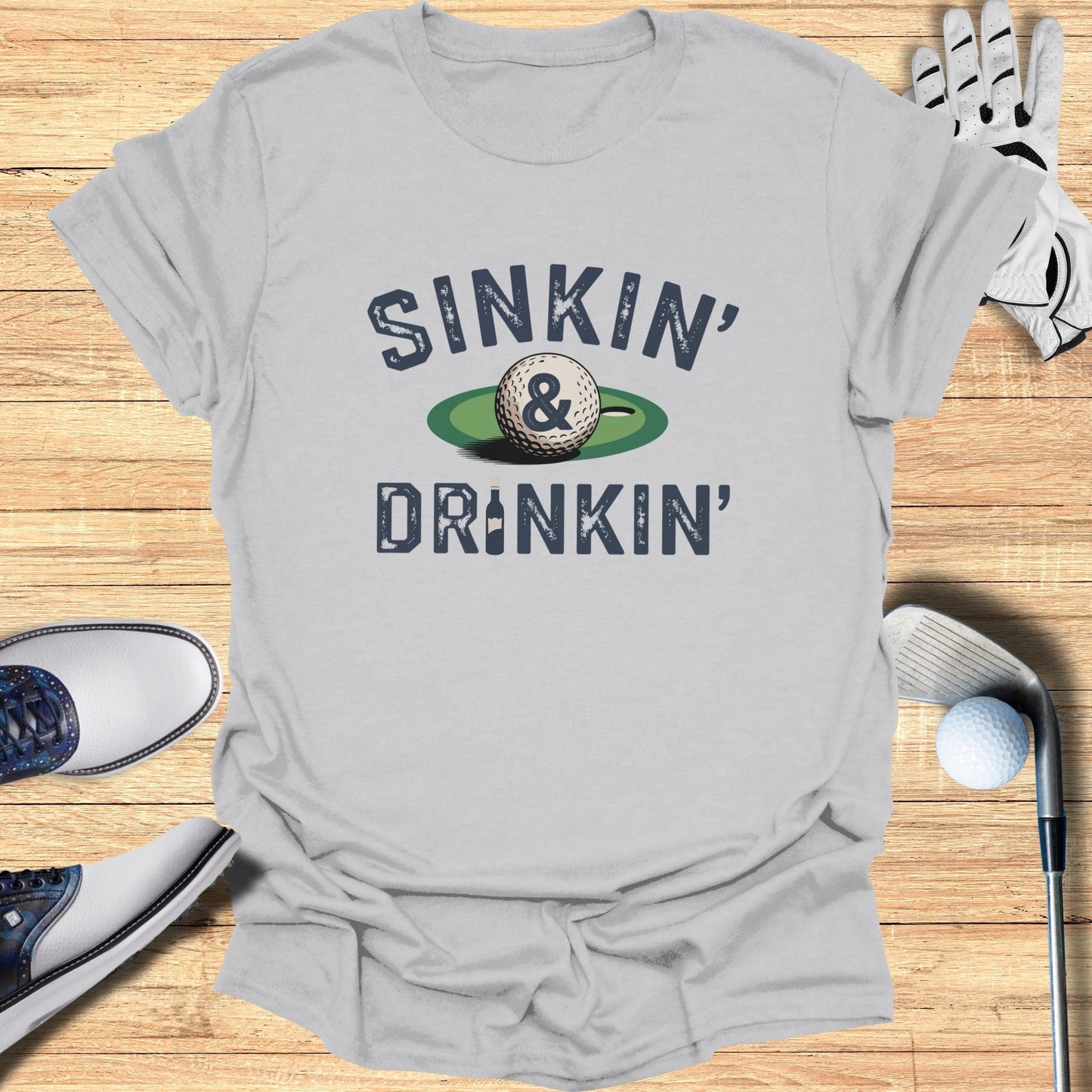 Sinkin’ & Drinkin’ T-Shirt - Funny Golf Tee by Swing Epic
