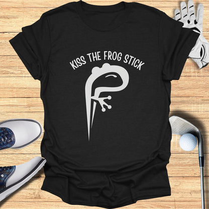 Kiss The Frog Stick Graphic Tee Shirt