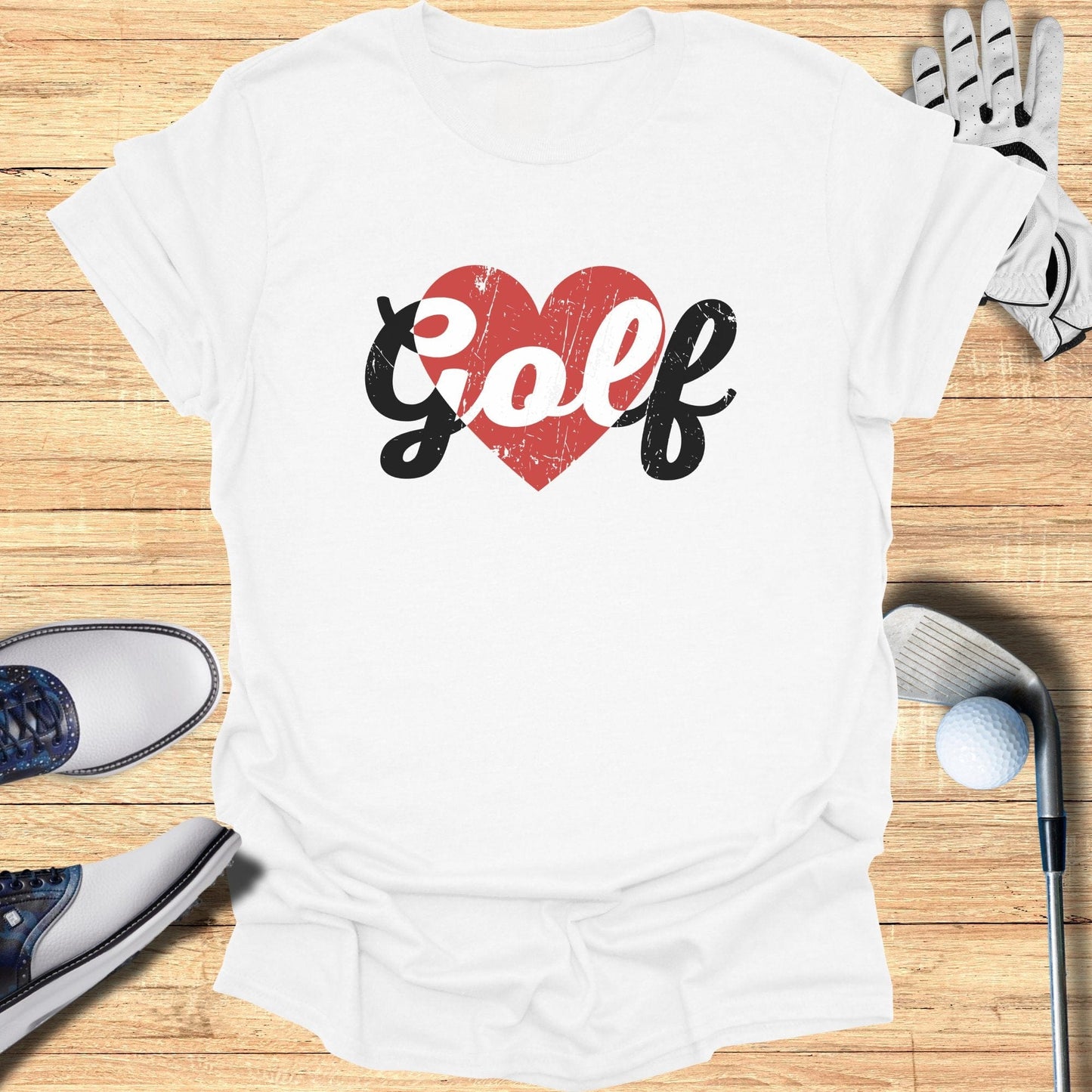 Golf Heart T-Shirt - Funny Golf Tee by Swing Epic