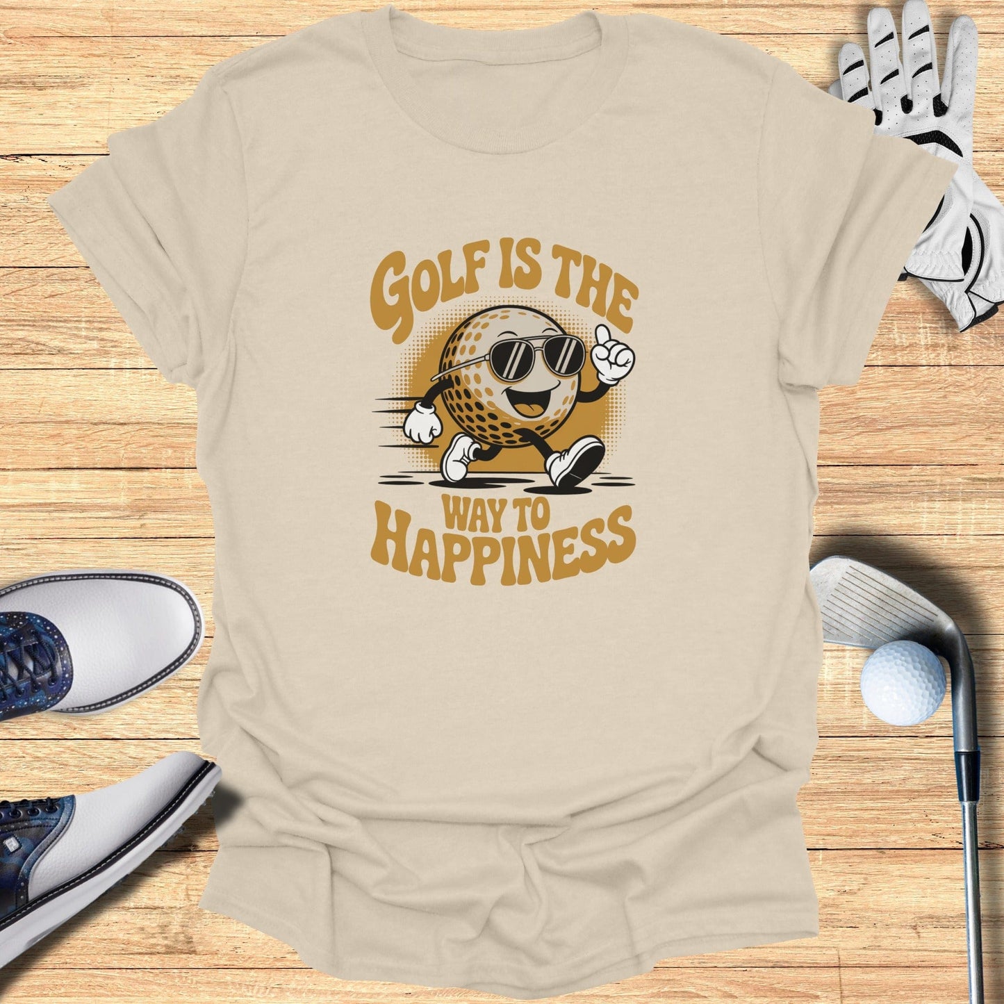 Golf = Happiness T-Shirt - Funny Golf Tee by Swing Epic