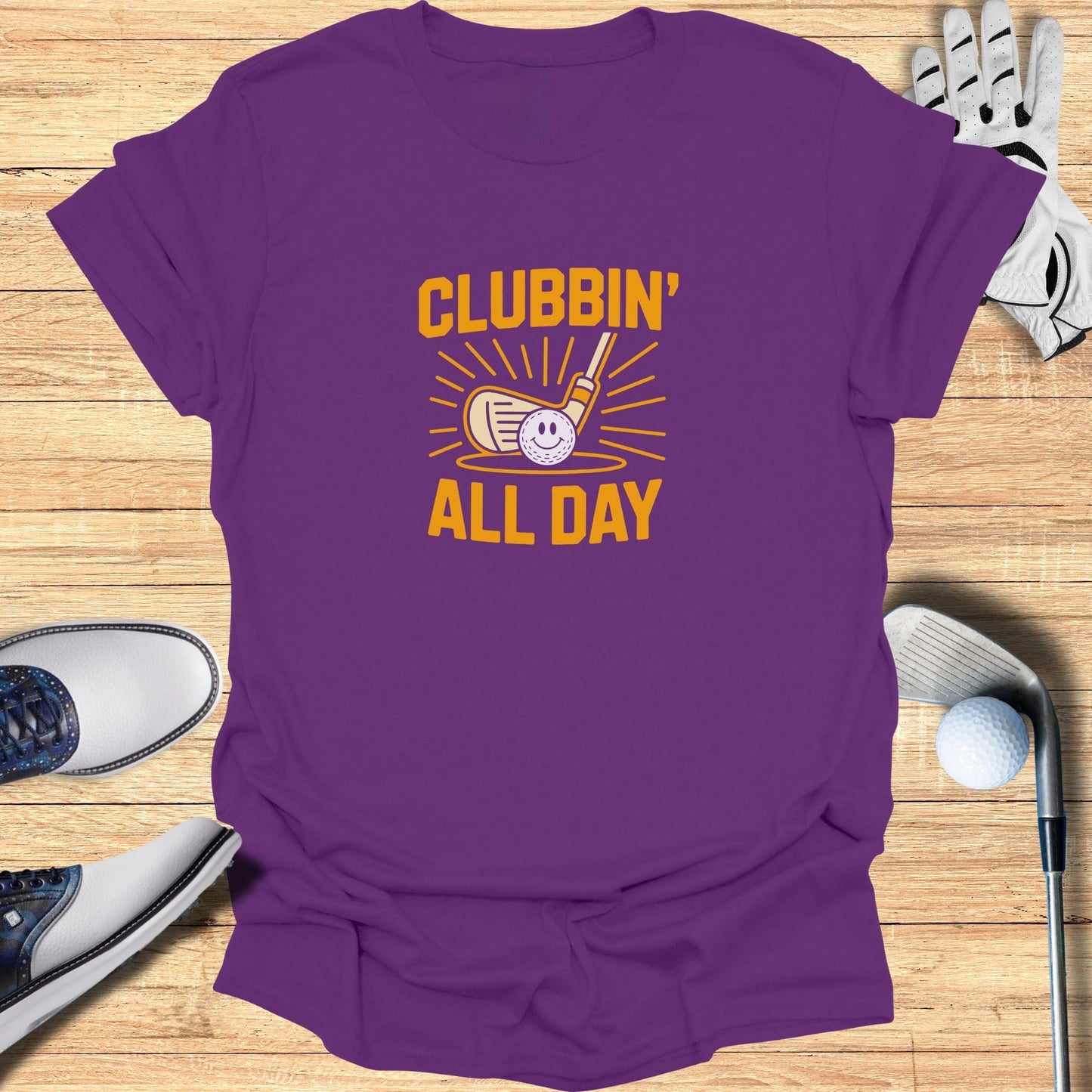 Clubbin' All Day T-Shirt - Funny Golf Tee by Swing Epic