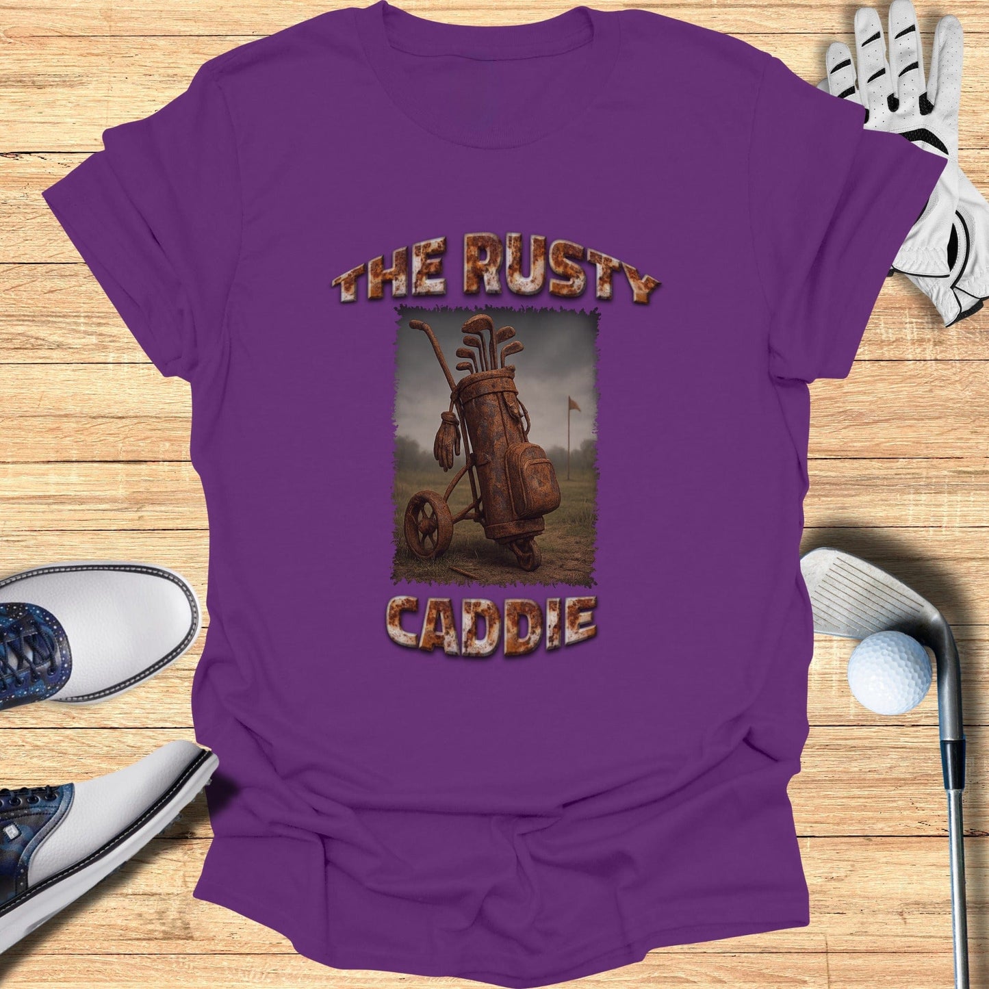 The Rusty Caddie T-Shirt - Funny Golf Tee by Swing Epic