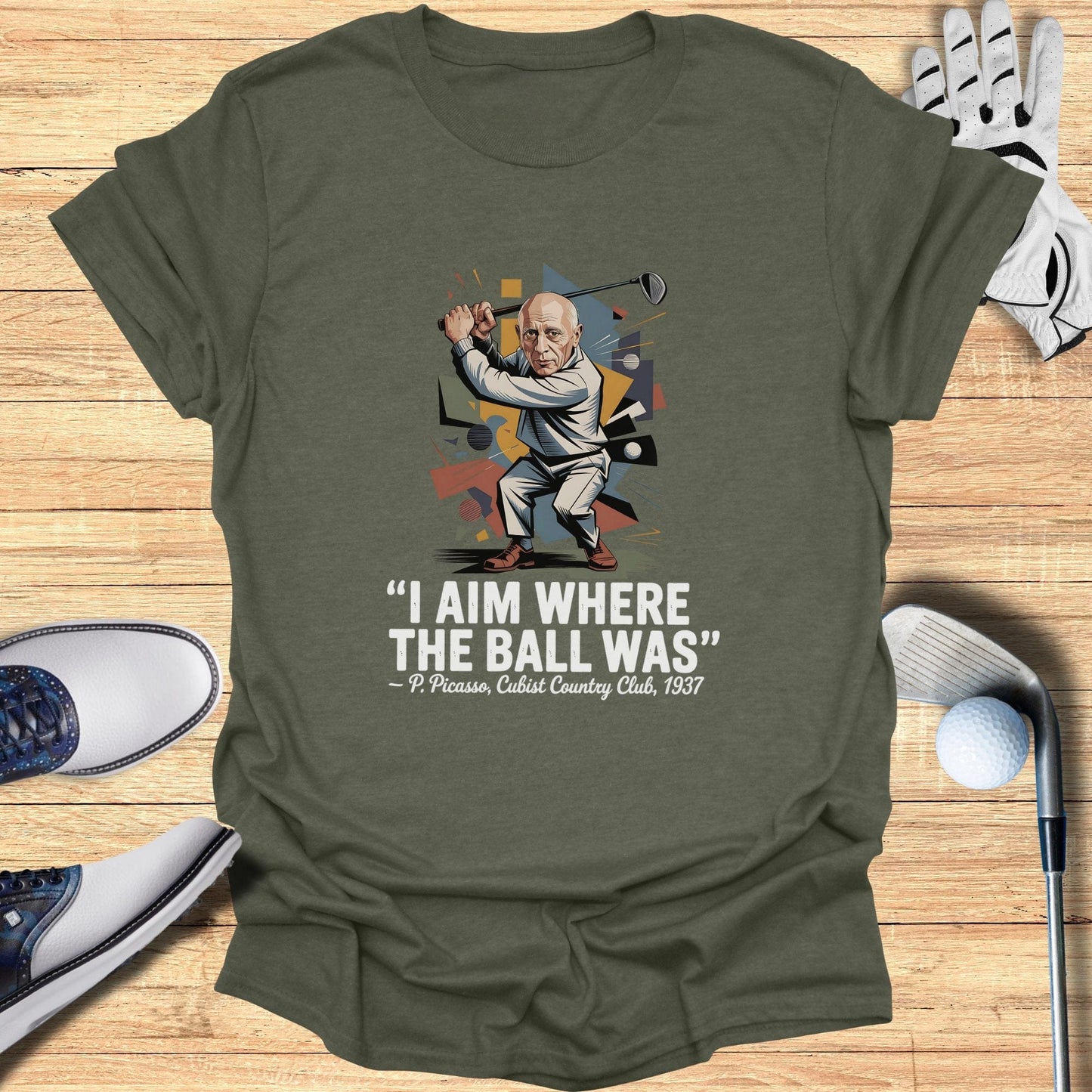 I Aim Where The Ball Was T-Shirt - Funny Golf Tee by Swing Epic