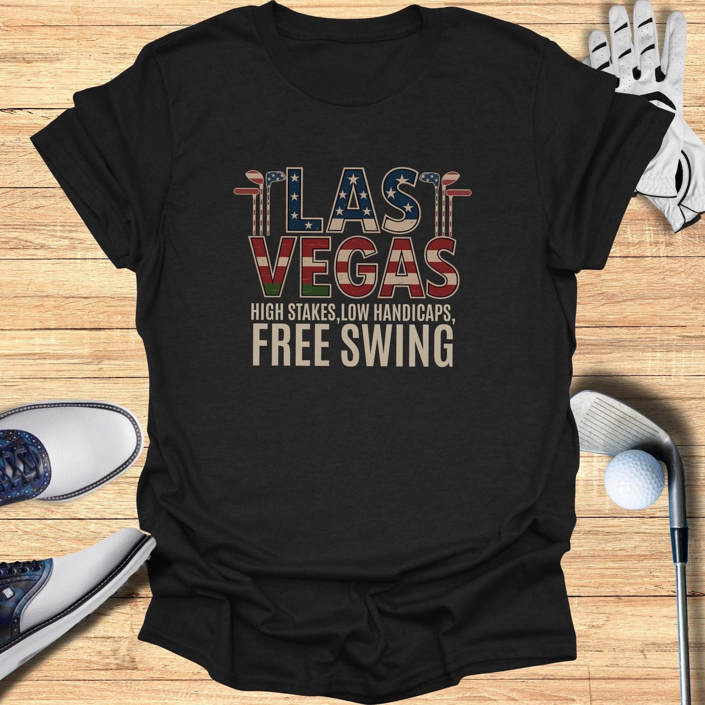 Last Vegas Golf T-Shirt - Funny Golf Tee by Swing Epic