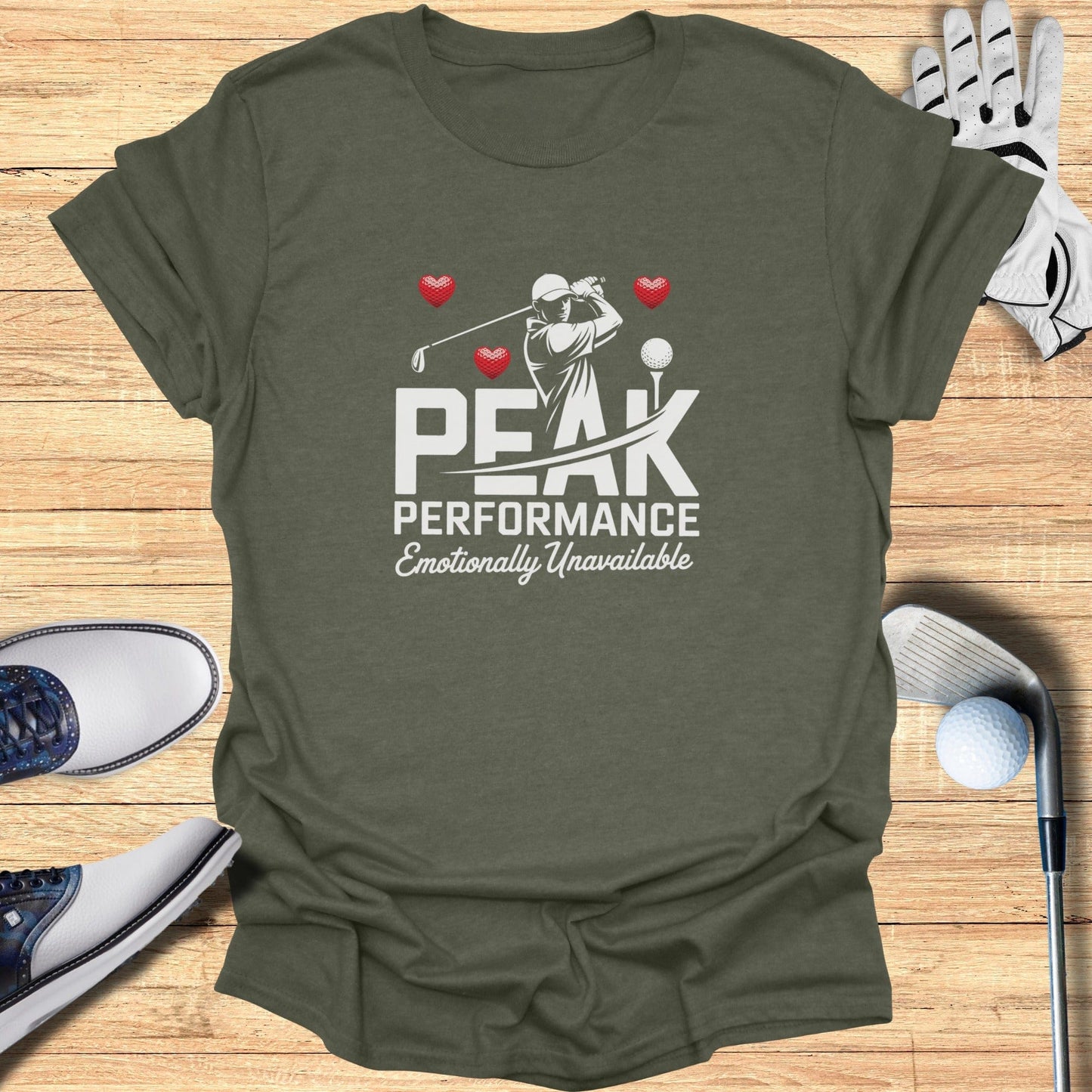 Peak Performance: Unavailable T-Shirt - Funny Golf Tee by Swing Epic