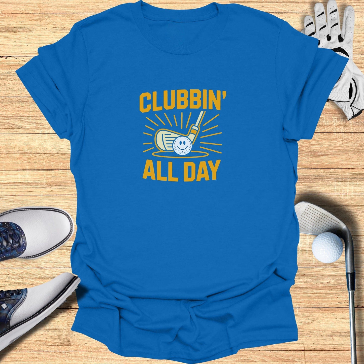 Clubbin' All Day T-Shirt - Funny Golf Tee by Swing Epic