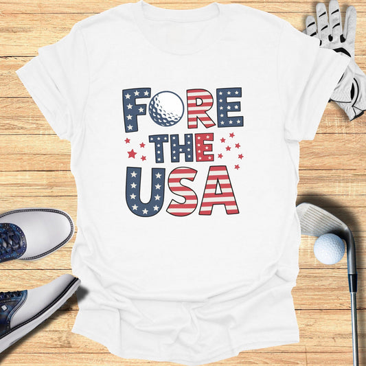 Fore The USA T-Shirt - Funny Golf Tee by Swing Epic