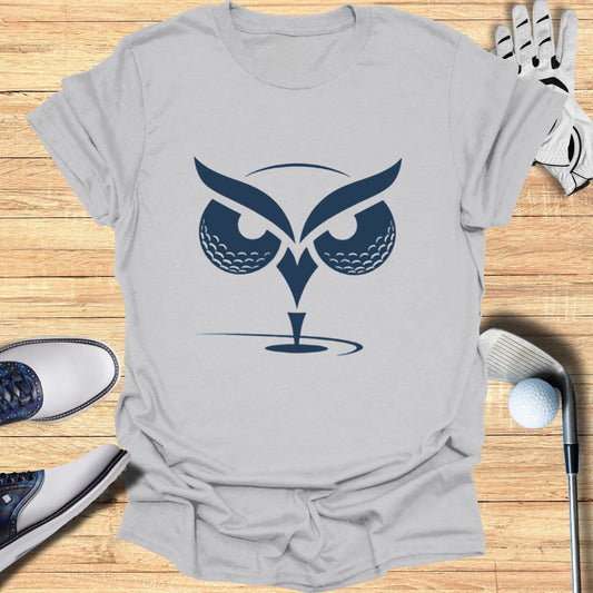 Golf Themed Shirt with Owl and Golf Ball Design