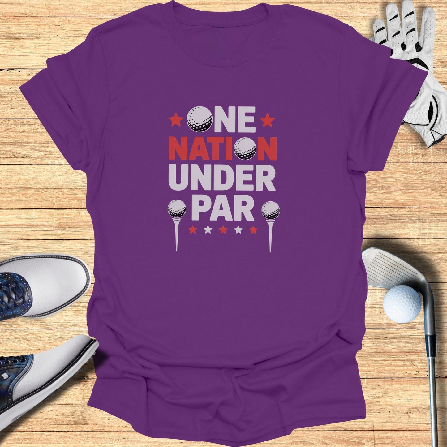 One Nation Under Par T-Shirt - Funny Golf Tee by Swing Epic