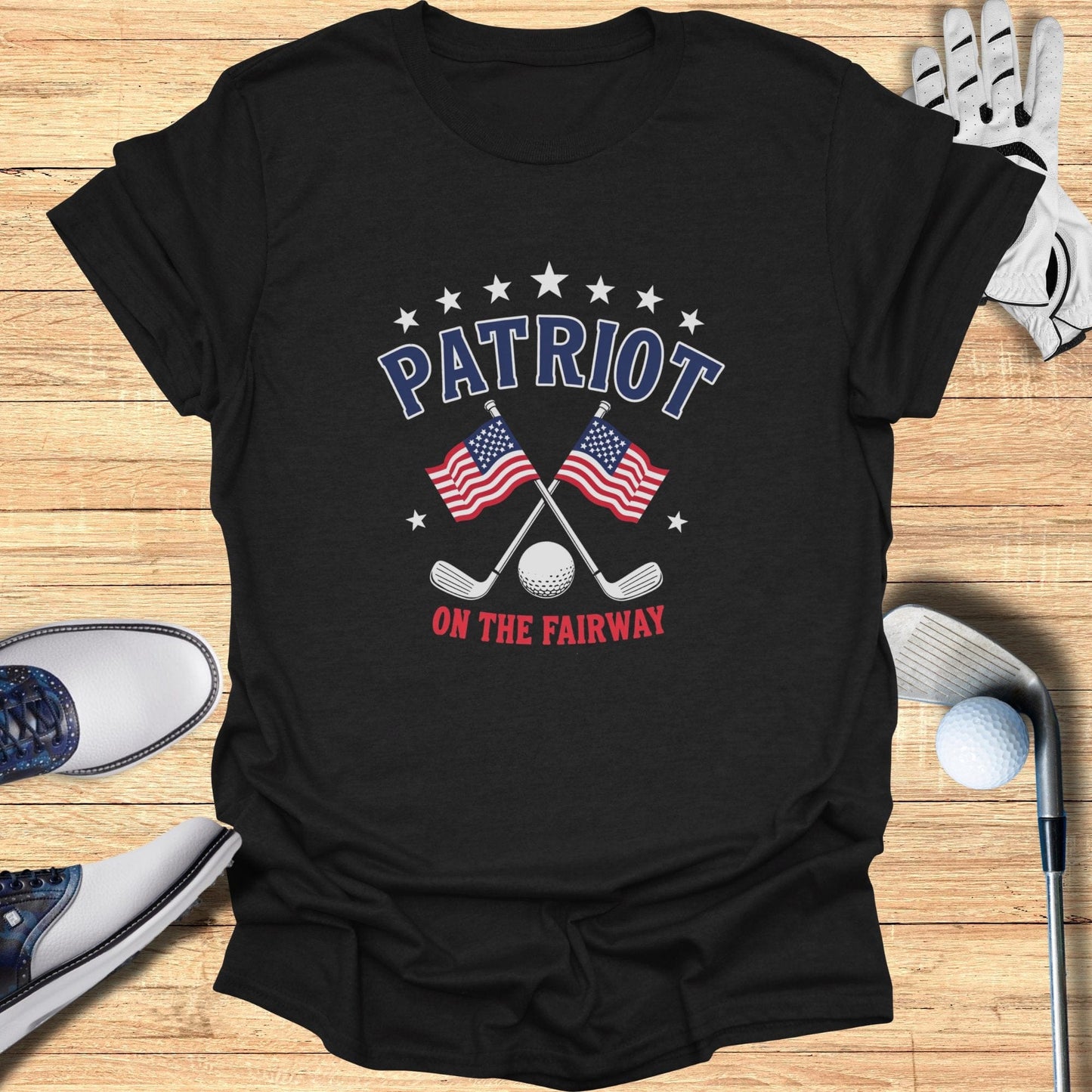 Patriot On The Fairway T-Shirt - Funny Golf Tee by Swing Epic