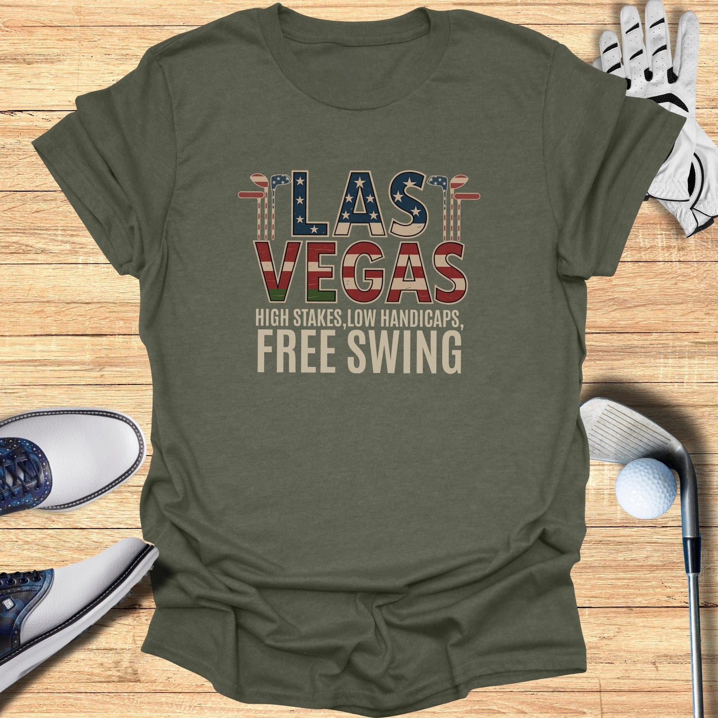 Last Vegas Golf T-Shirt - Funny Golf Tee by Swing Epic