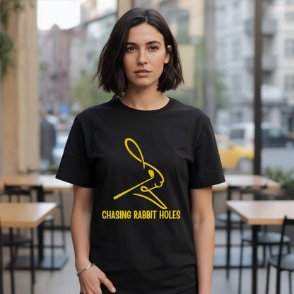 Chasing Rabbit Holes Graphic Tee Statement Fashion