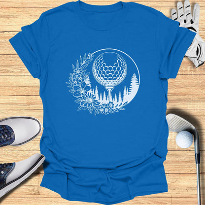 Golf Ball Scenic Design Blue T-Shirt Golf product