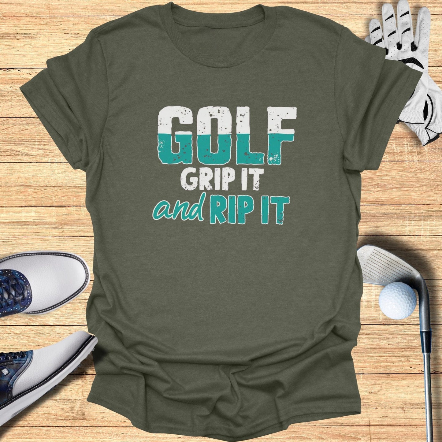 Golf Grip It And Rip It T-Shirt - Funny Golf Tee by Swing Epic