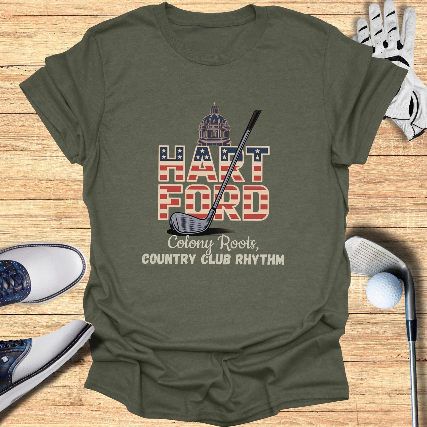 Hartford Golf T-Shirt - Funny Golf Tee by Swing Epic