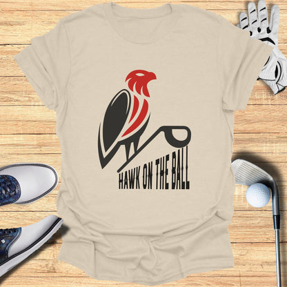 Hawk On The Ball Graphic Tee for Golf Enthusiasts