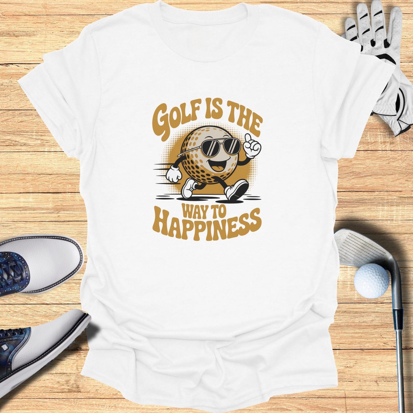 Golf = Happiness T-Shirt - Funny Golf Tee by Swing Epic