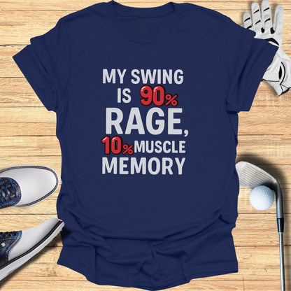 90% Rage Swing T-Shirt - Funny Golf Tee by Swing Epic