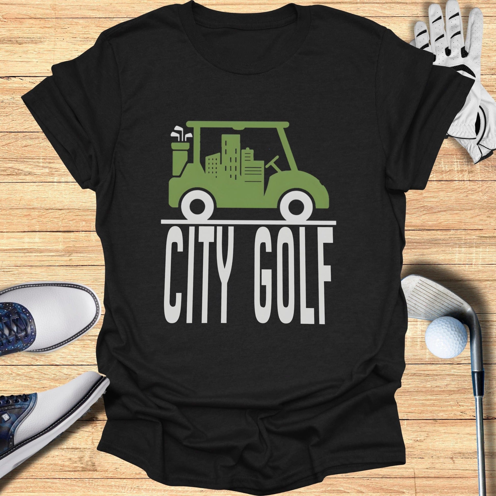 City Golf Graphic Tee Shirt with Unique Design