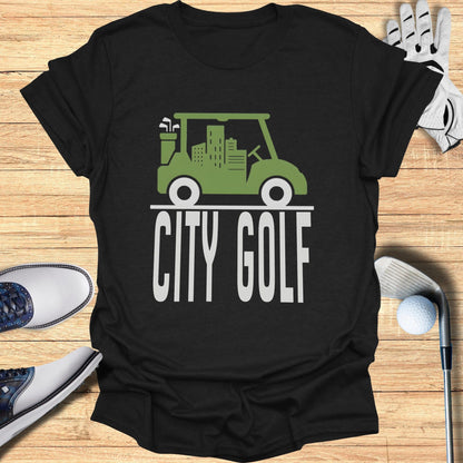 City Golf Graphic Tee Shirt with Unique Design