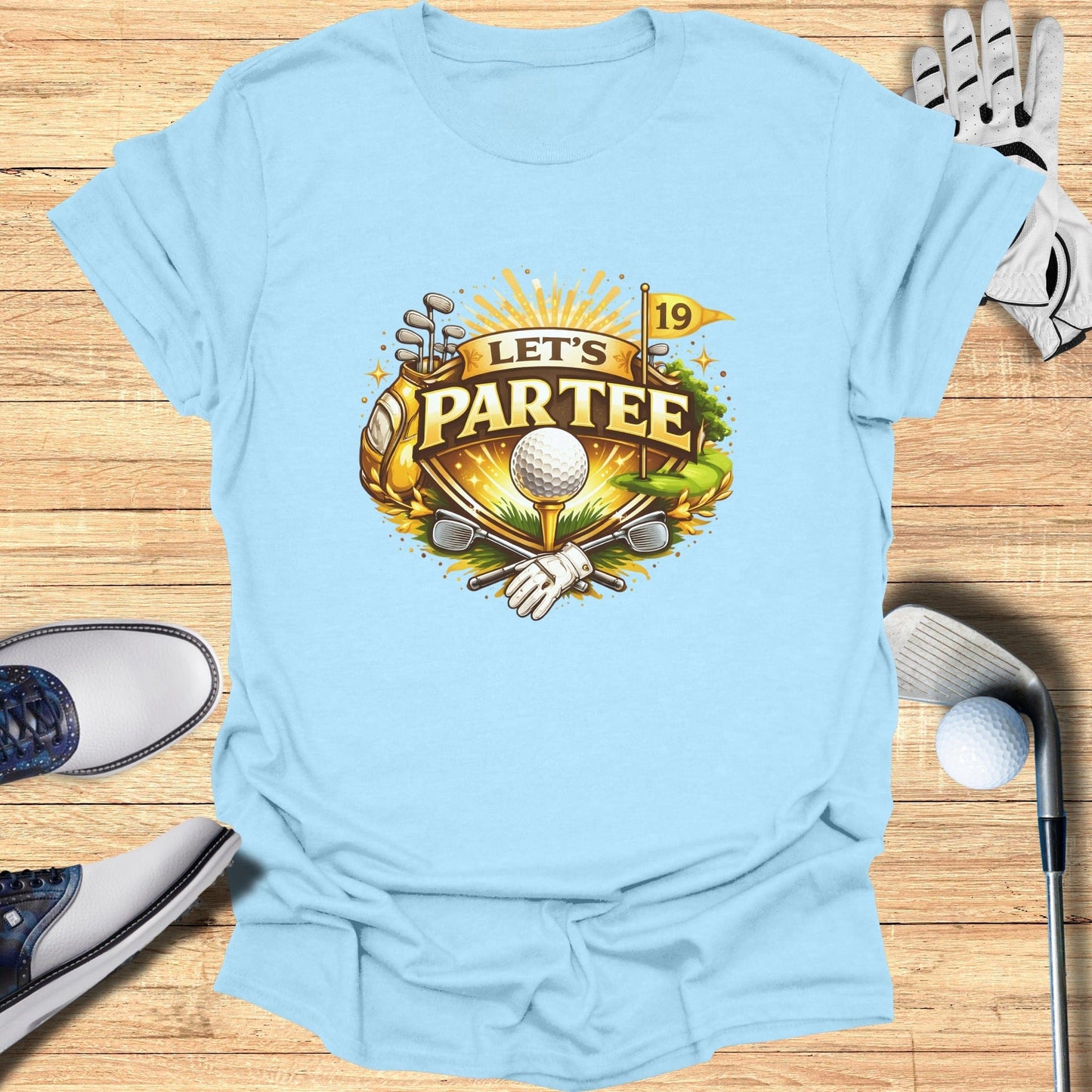 Let's Partee Golf Themed T-Shirt for Fun Outings