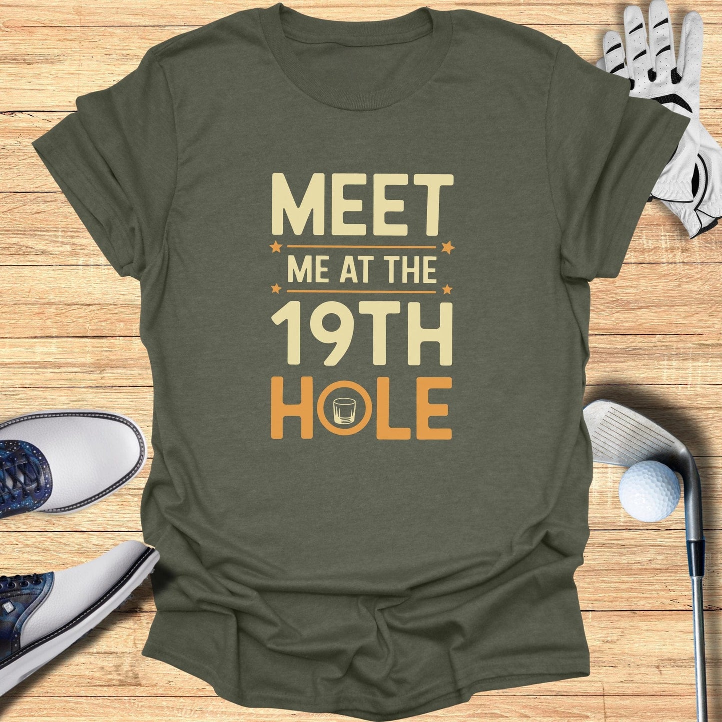 Meet Me At The 19th Hole T-Shirt - Funny Golf Tee by Swing Epic